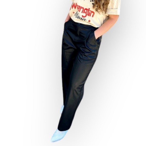 Zenana Faux Leather Pants - Picture 3 of 8